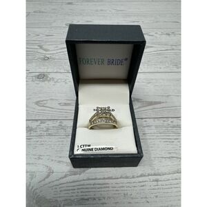 Forever Bride 10 Kt Genuine Wedding Wedding Ring 1 Karat Diamond Size 7